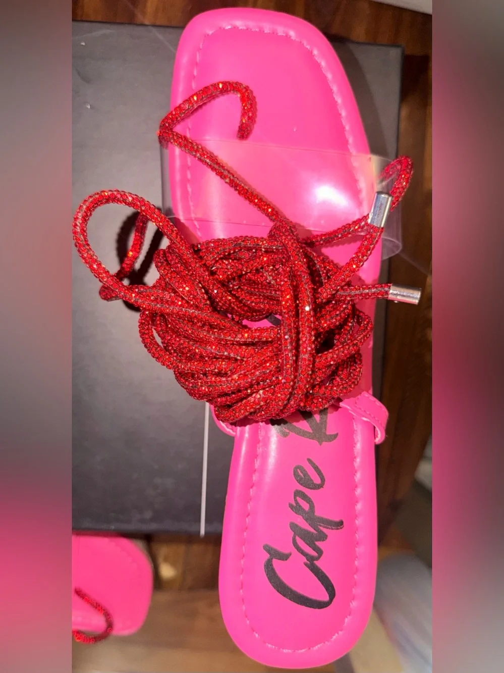 Pink Sona Platform Lace-Up Sandals by Cape Robbin Size 10